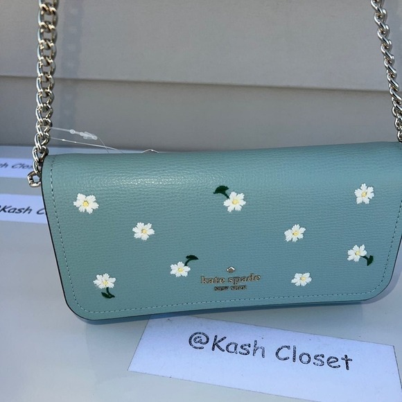 Kate Spade Darcy Embroidered Chain Crossbody & Convertible Wallet - Picture 9 of 12